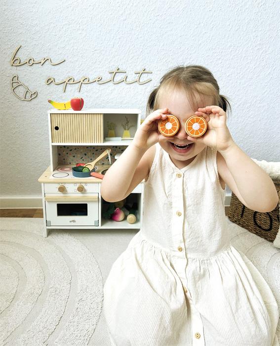 Actual product image small foot Terrazzo Play Kitchen compact