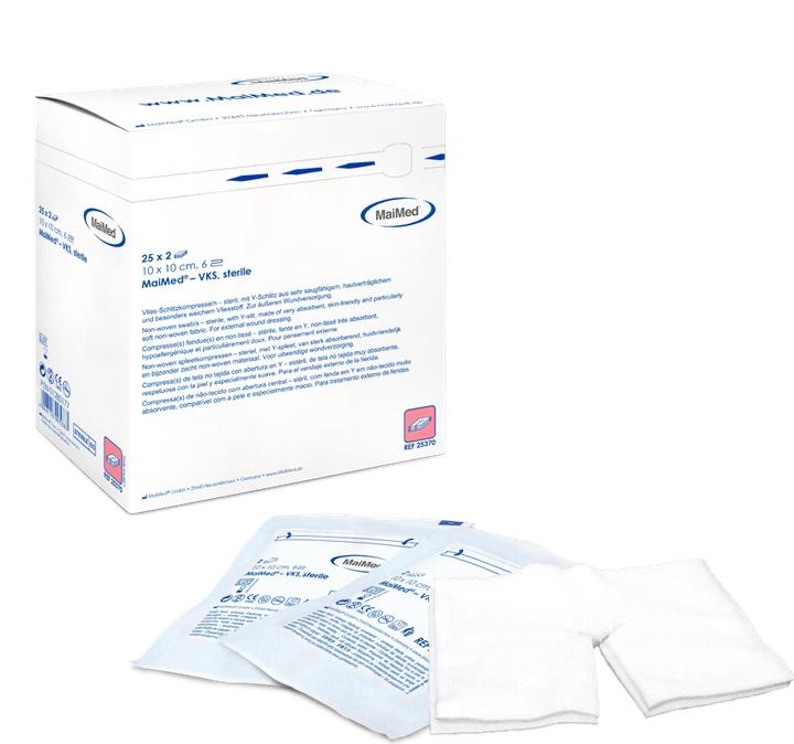 Actual product image MaiMed Slit compresses fleece sterile