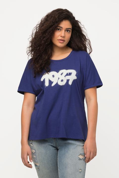 Produktbild Ulla Popken T-Shirt, Spray-Design, Oversized, Rundhals, Halbarm (46, 48)