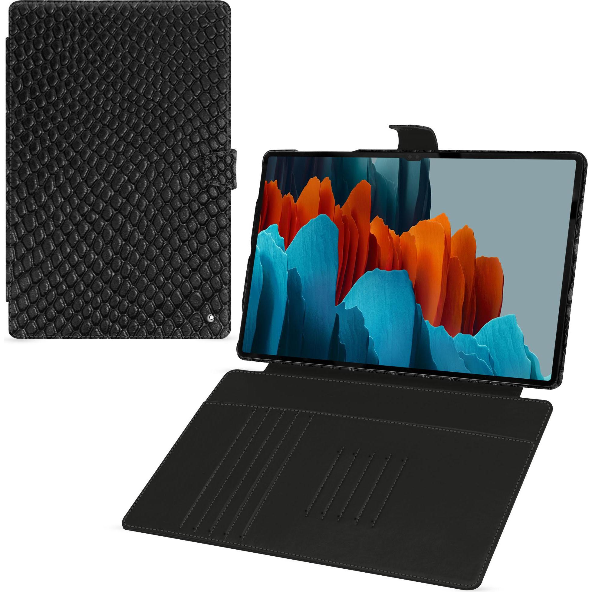 Noreve Lederschutzhülle Samsung Galaxy Tab S9 Ultra (Galaxy Tab S9 Ultra), Tablet Hülle, Schwarz