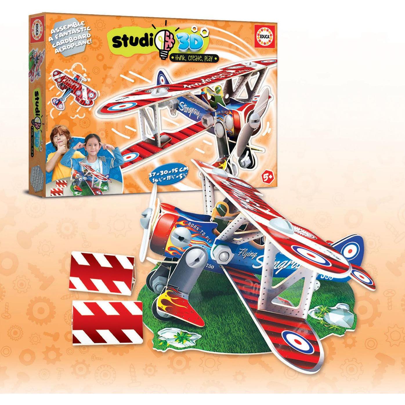 Thumbnail - Educa 19185 Studio 3D Construction 56 pcs. The Airplane (Paper and plastic parts) (56 Teile)