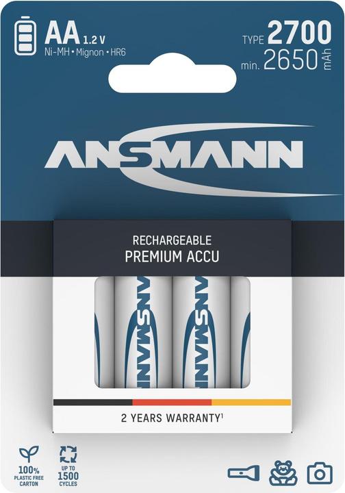 Produktbild Ansmann Premium (4 Stk., AA, 2700 mAh)