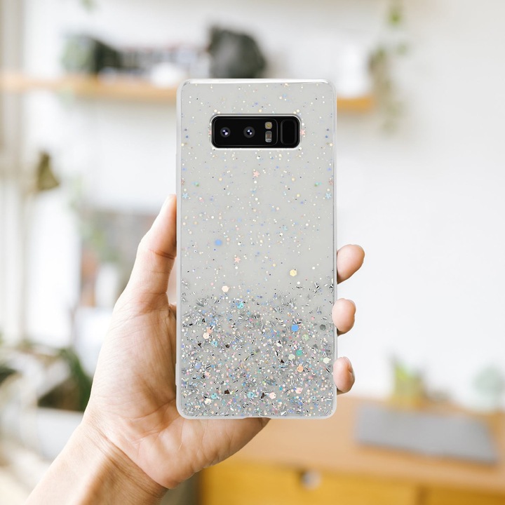 Actual product image Cadorabo Bumper TPU funkelnder Glitter (Samsung Galaxy Note 8)