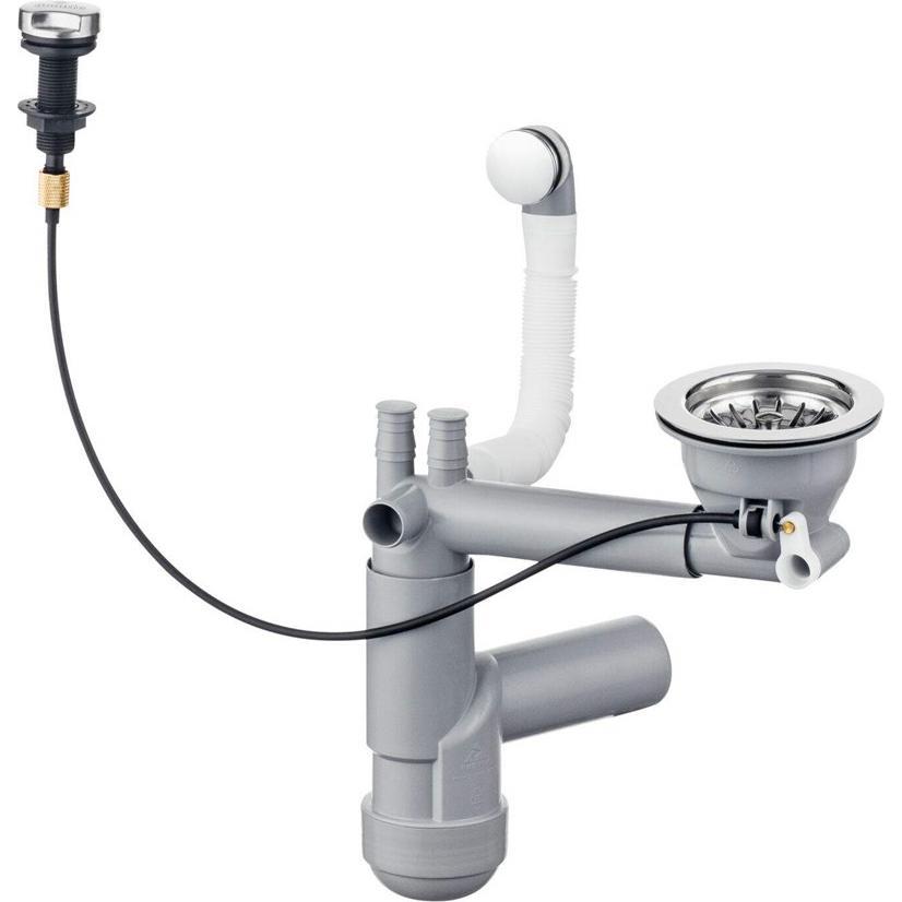 No Name, Siphon, Siphon für 1-Becken-Granitspüle - Space-Saver