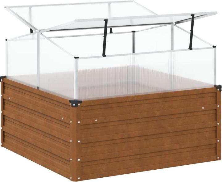 Image du produit vidaXL Hochbeet mit Gewächshausaufsatz Corten