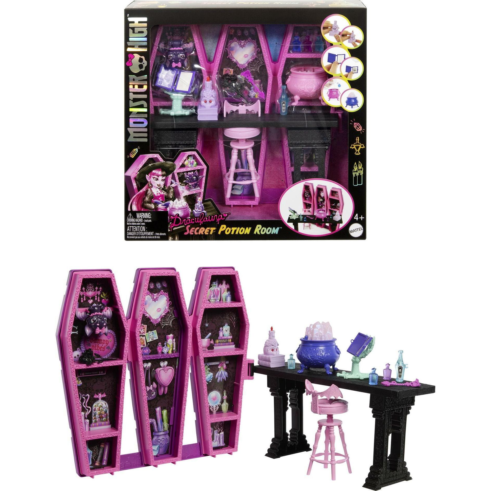 Monster High Playset della stanza delle pozioni segrete di Draculaura