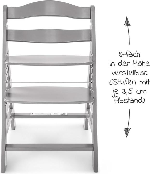 Produktbild Hauck Hochstühle Hochstuhl Alpha Plus Grau im Sparset inkl. Sitzkissen (Hochstuhl Sitzerhöhung)