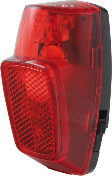 Actual product image smart LED bicycle rear light with stand light function for mudguard mounting