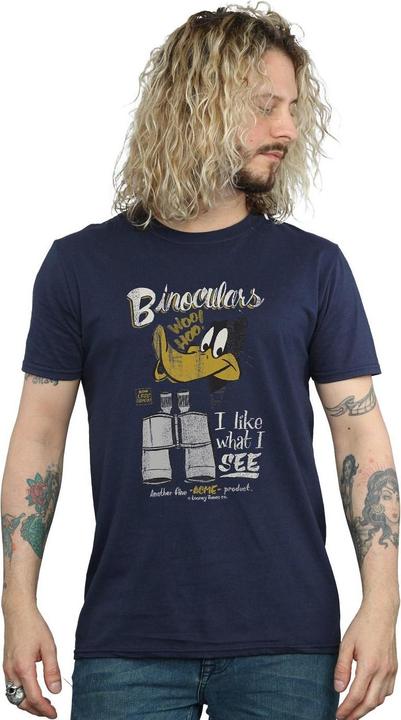 Immagine prodotto Looney Tunes Daffy Duck Binoculars Maglietta Uomo (L)