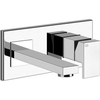 Gessi, Badarmatur, Rettangolo Fertigmontageset Einhebelmischer Waschtisch mit Auslauf, links, UP-Körper 44697,14