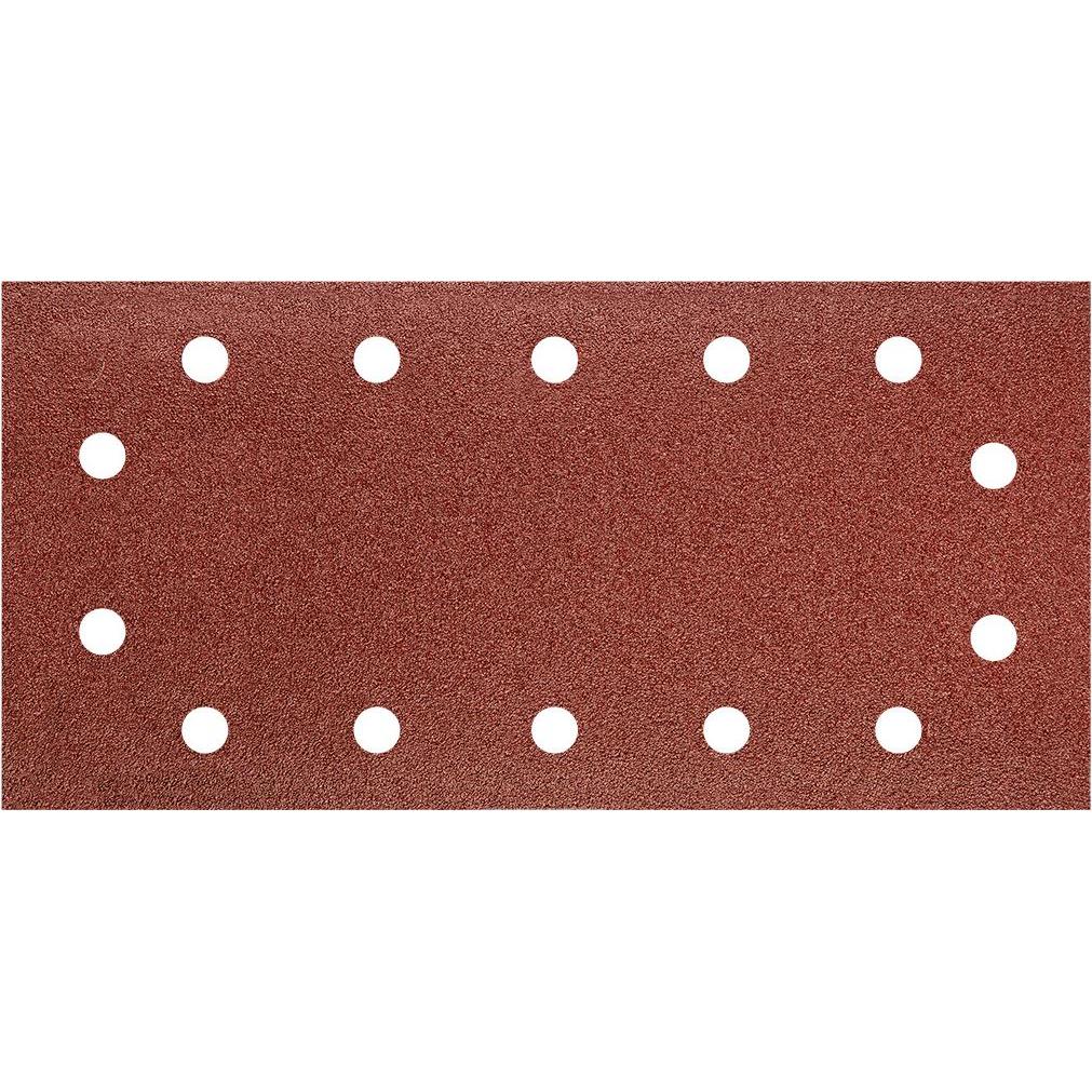 Graphite, Abrasivi, Schleifpapier mit Klettverschluss 115 x 230 mm, K80, 5 Stück, mit Löchern