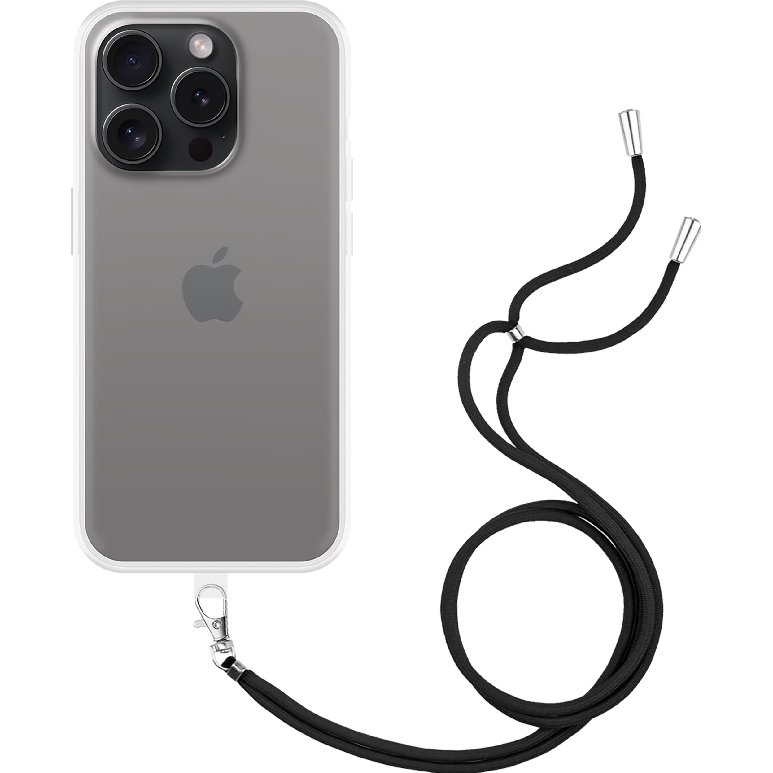 Thumbnail - Cazy Handykette Hülle Kompatibel mit iPhone 15 Pro - Silikon Handyhülle mit Band Necklace Hülle -, Handykette, Transpare...