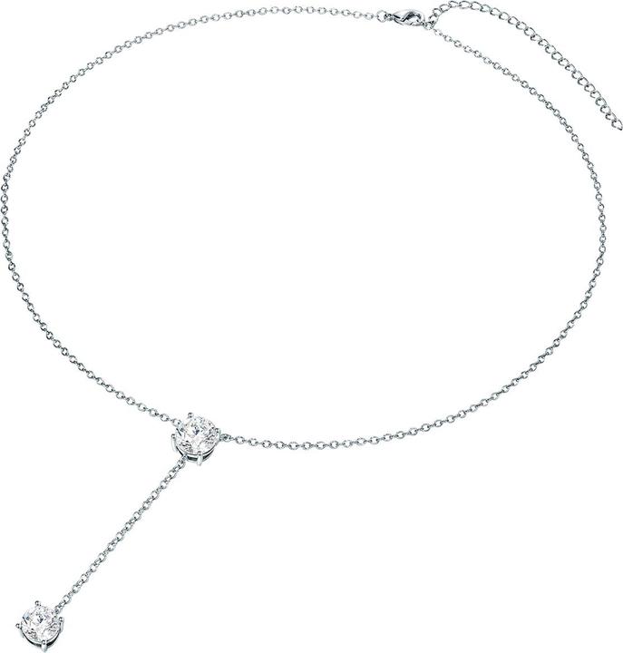 Actual product image Lulu & Jane Ladies brass ornamented with crystals by Swarovski® silver 42.0 cm base chain + 7.0 cm extender (Brass 100%, 42 - 49 cm)