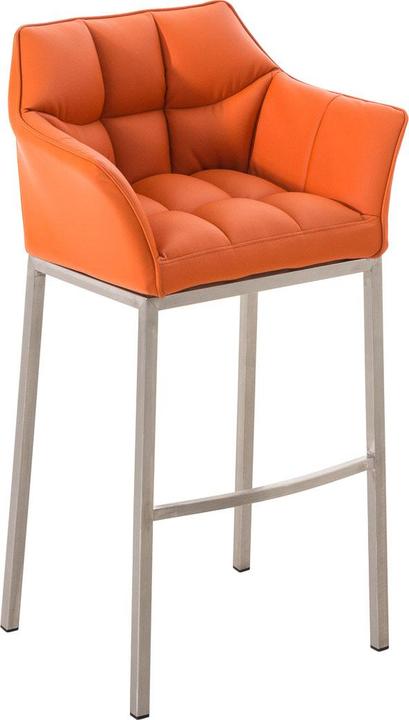 Actual product image CLP Barstool Damaso E with 4-leg frame, orange
