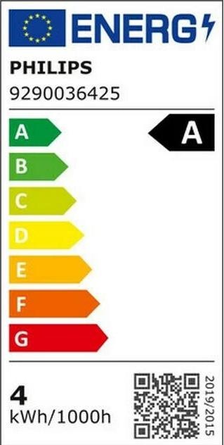 Energie-Label Philips LED Classic (E27, 4 W, 840 lm, 1 x, A)