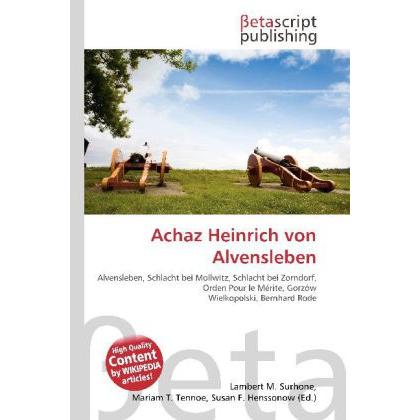 Achaz Heinrich von Alvensleben, Fachbücher