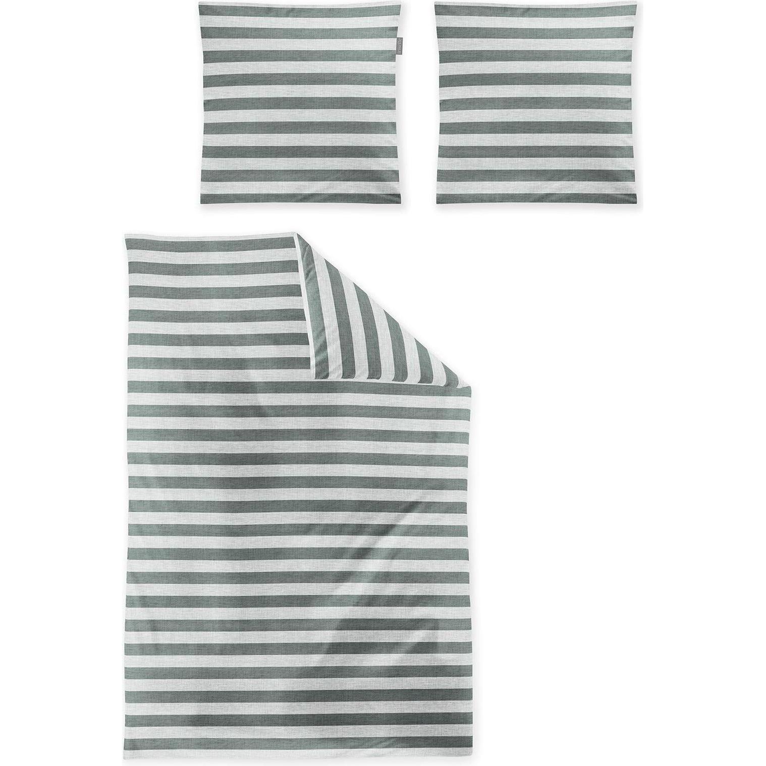 Irisette, Bettwäsche, Mako-Satin Bettwäsche Wave 8559 (Bettwäsche Set, 135x200 cm + 80x80 cm)