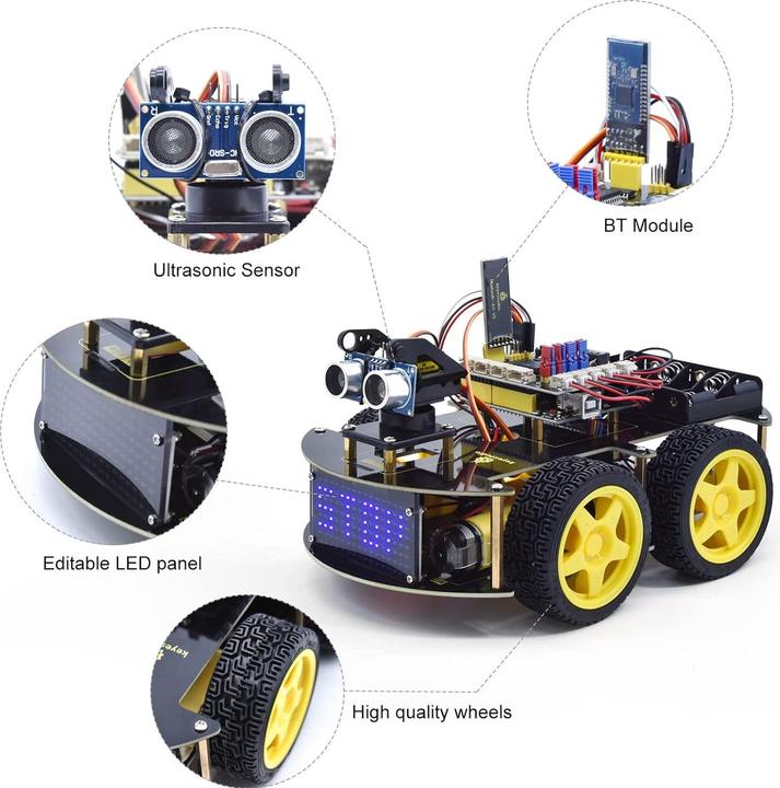 Produktbild Keyestudio 4WD Roboter Bausatz mit Mikrocontroller und Sensoren