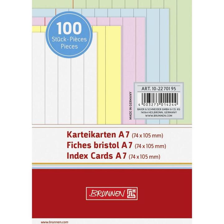Actual product image Index cards (A7, 190 g/m², 100 x)