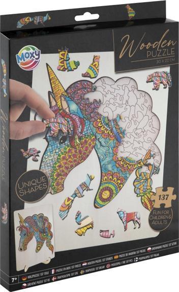 Actual product image Grafix Wooden Puzzle Unicorn Head 137 pieces FSC (137 pieces)