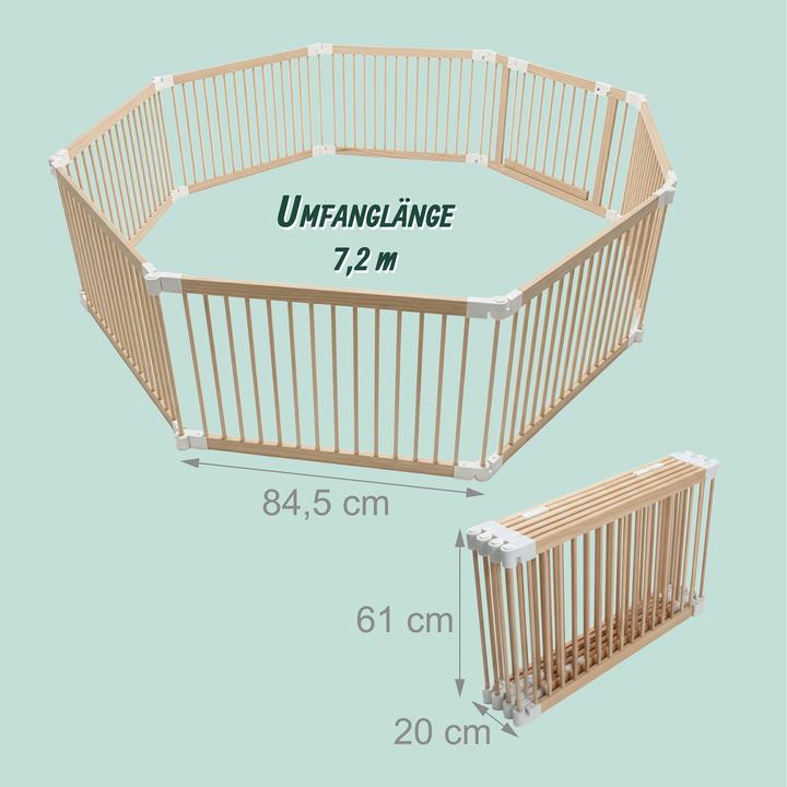 Image du produit Relaxdays Parc pour bébé en pin