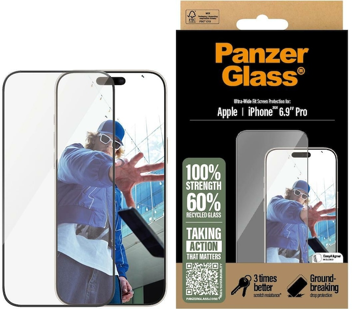 PanzerGlass Ultra-Wide Fit (1 Piece, Apple iPhone 16 Pro Max)