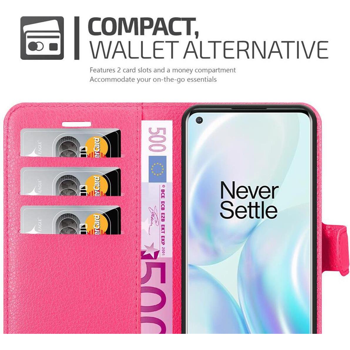 Thumbnail - Cadorabo Book mit Standfunktion Cover (Oneplus 8), Smartphone Hülle, Pink