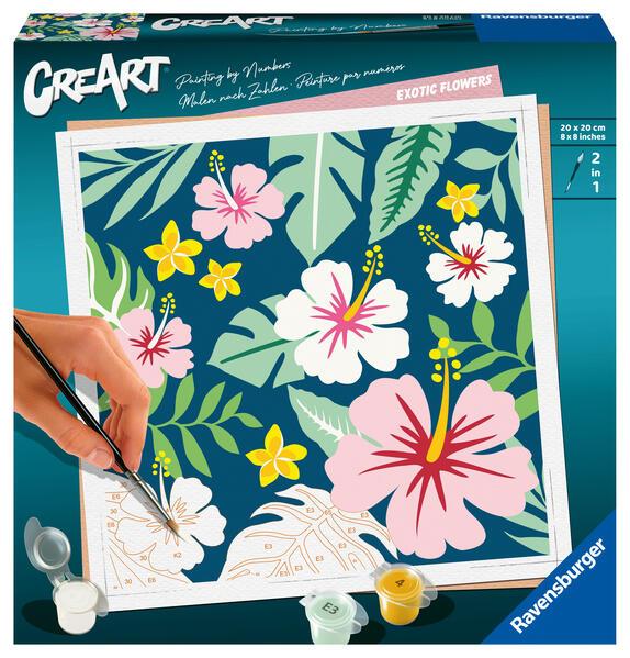 Actual product image Ravensburger CreArt - Painting by numbers 23729 - Exotic Flowers - from 12 years