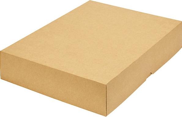 Image du produit kaiserkraft Boîte cloche, deux parties, dim. int. 435 x 315 x 80 mm, A3, marron, à partir de (1 x)