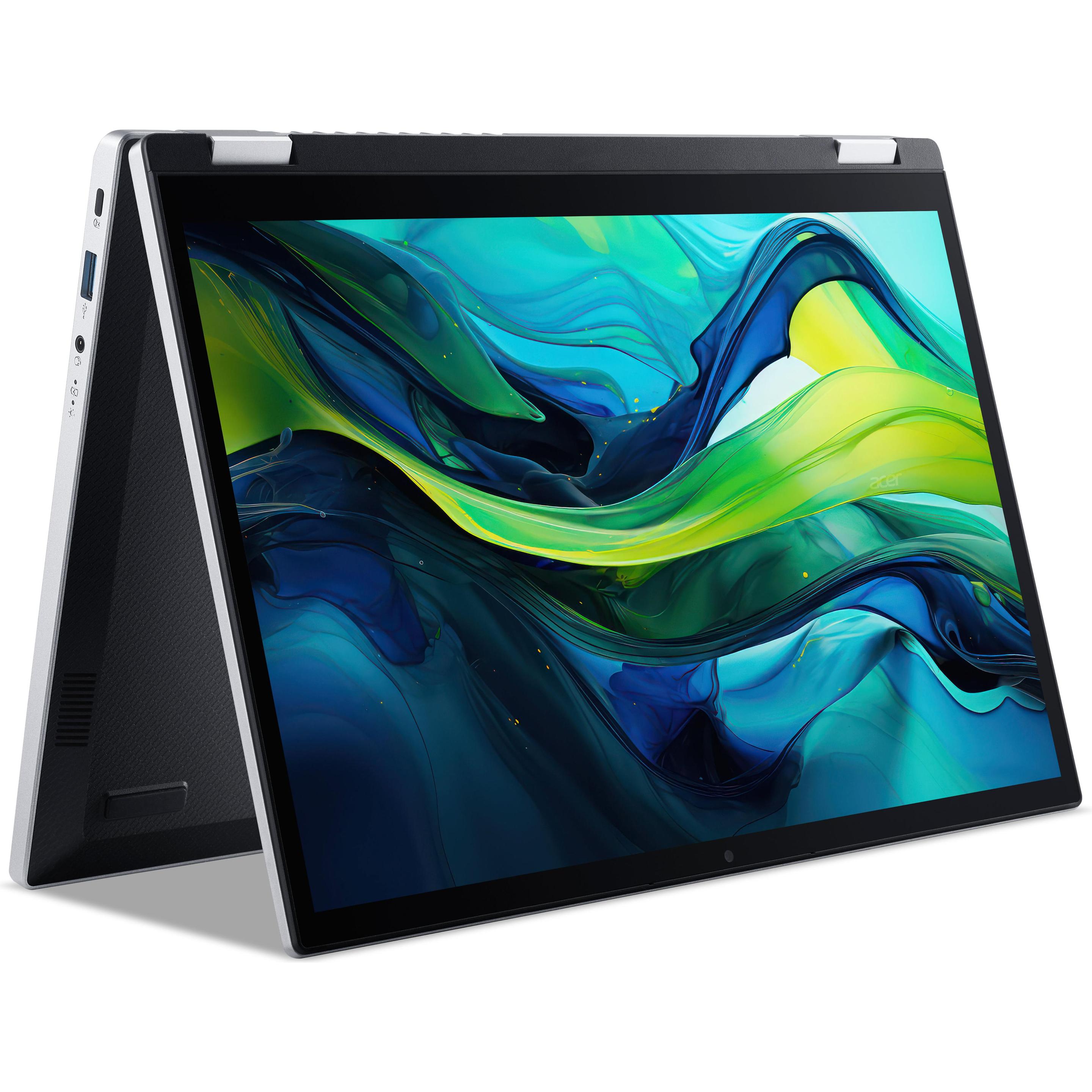 Acer Aspire Go Spin 14 (14", 512 GB, 16 GB, DE, Intel Core 3 N355), Notebook, Silber