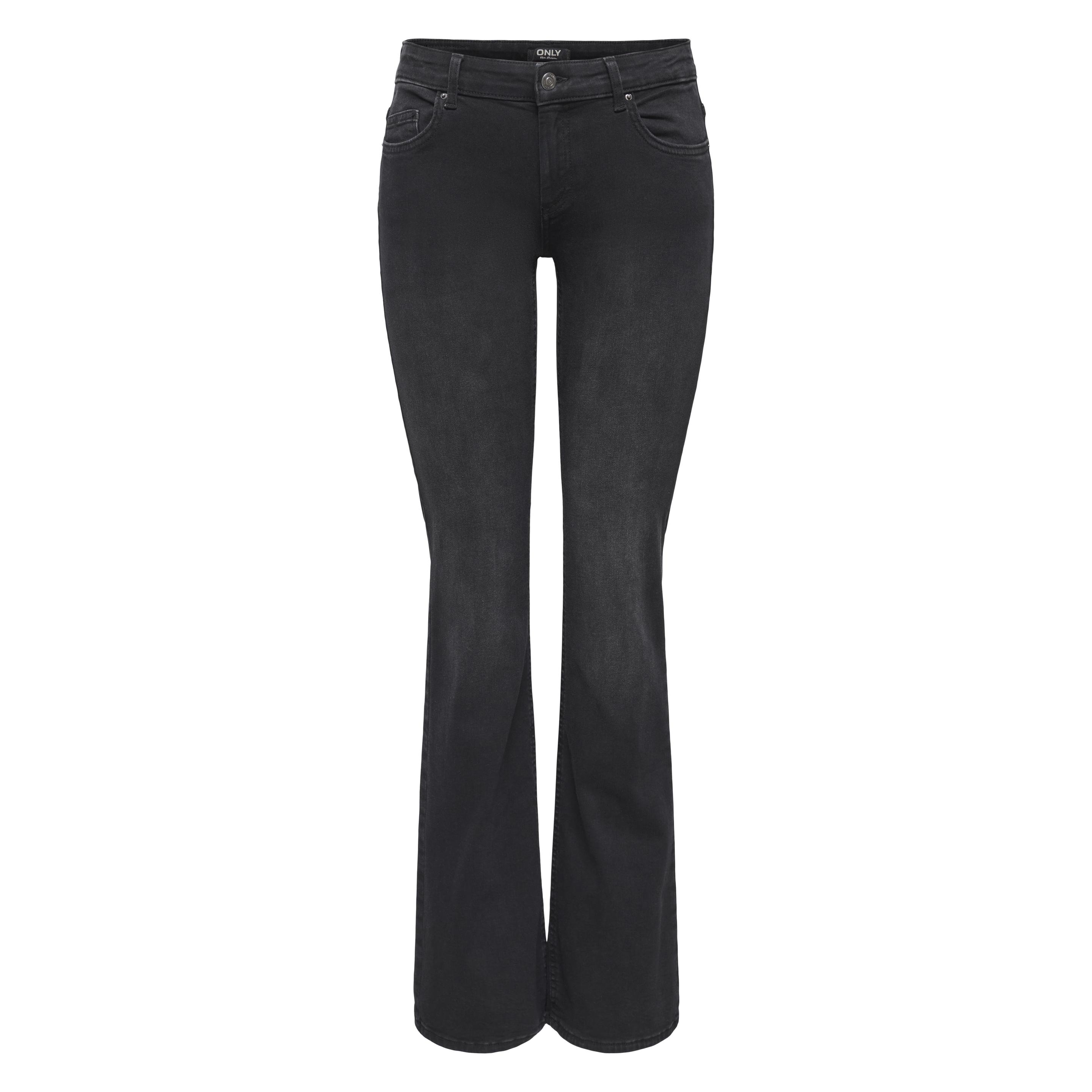 Only, Damen, Jeans, Onlblush Flared Jeans, Schwarz, (32)
