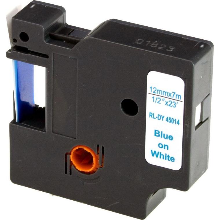 G&G, Nastro di marcatura, Kompatibel mit Dymo D1/ 45014/ S0720540 Schriftband (12mm x 7m) blau auf weiss - (1.20 cm, Bianco, Blu)