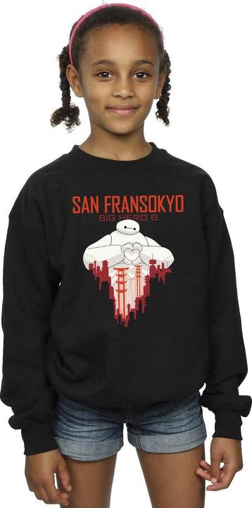 Produktbild Disney Big Hero 6 Baymax San Fransokyo Heart Sweatshirt Mädchen (128)