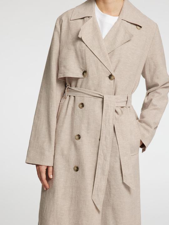 Actual product image Selected Femme Zweireihiger Leinenmix Trenchcoat (38)