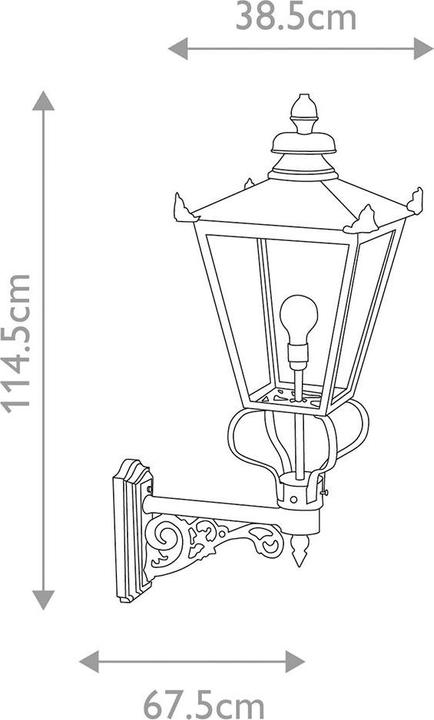 Actual product image Elstead Lighting Wilmslow outdoor wall light E27 black, Made in UK (E27, IP20)