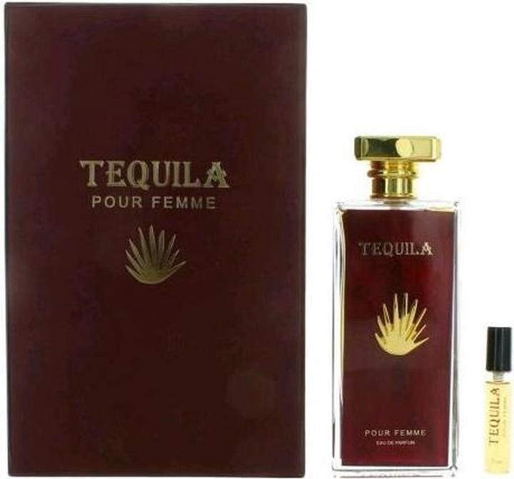 Actual product image Tequila Perfumes Tequila Pour Femme Red by Eau de Parfum Spray + Free.17 oz Mini EDP Spray 100 ml (Eau de parfum, 100 ml)