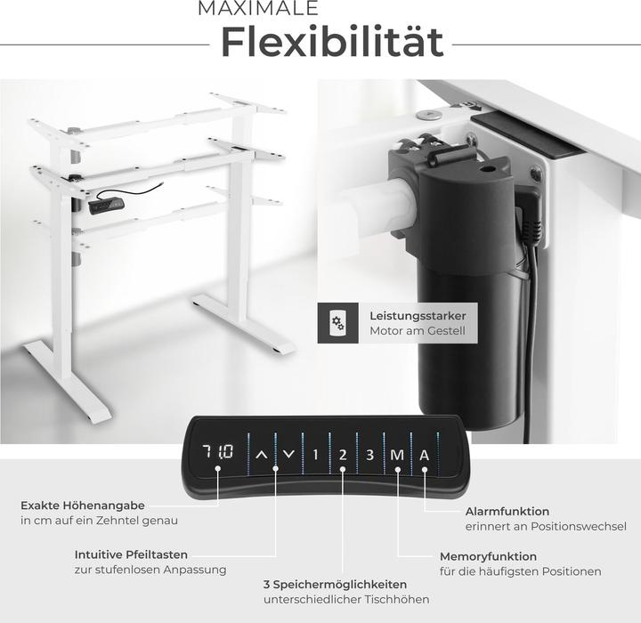 Actual product image tectake Electric table frame
