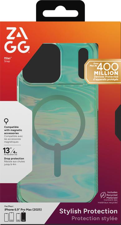Produktbild Zagg Case für Apple iPhone 17 Pro Max Milan Snap iridescent oil slick (Apple iPhone 17 Pro Max)