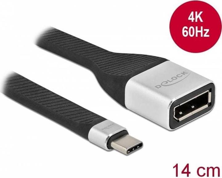 Image du produit Delock Câble ruban FPC USB Type-C™ vers DisplayPort (DP Alt Mode) 4K 60 Hz 14 cm (0.14 m)