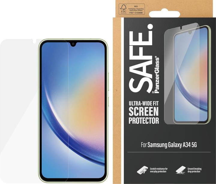 Actual product image PanzerGlass Safe. (1 Piece, Samsung Galaxy A34 5G)