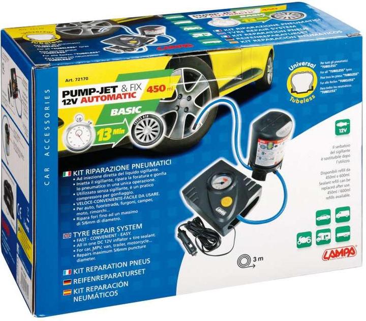 Actual product image Lampa Pump-Jet & Fix Basic, tyre repair kit, 12V