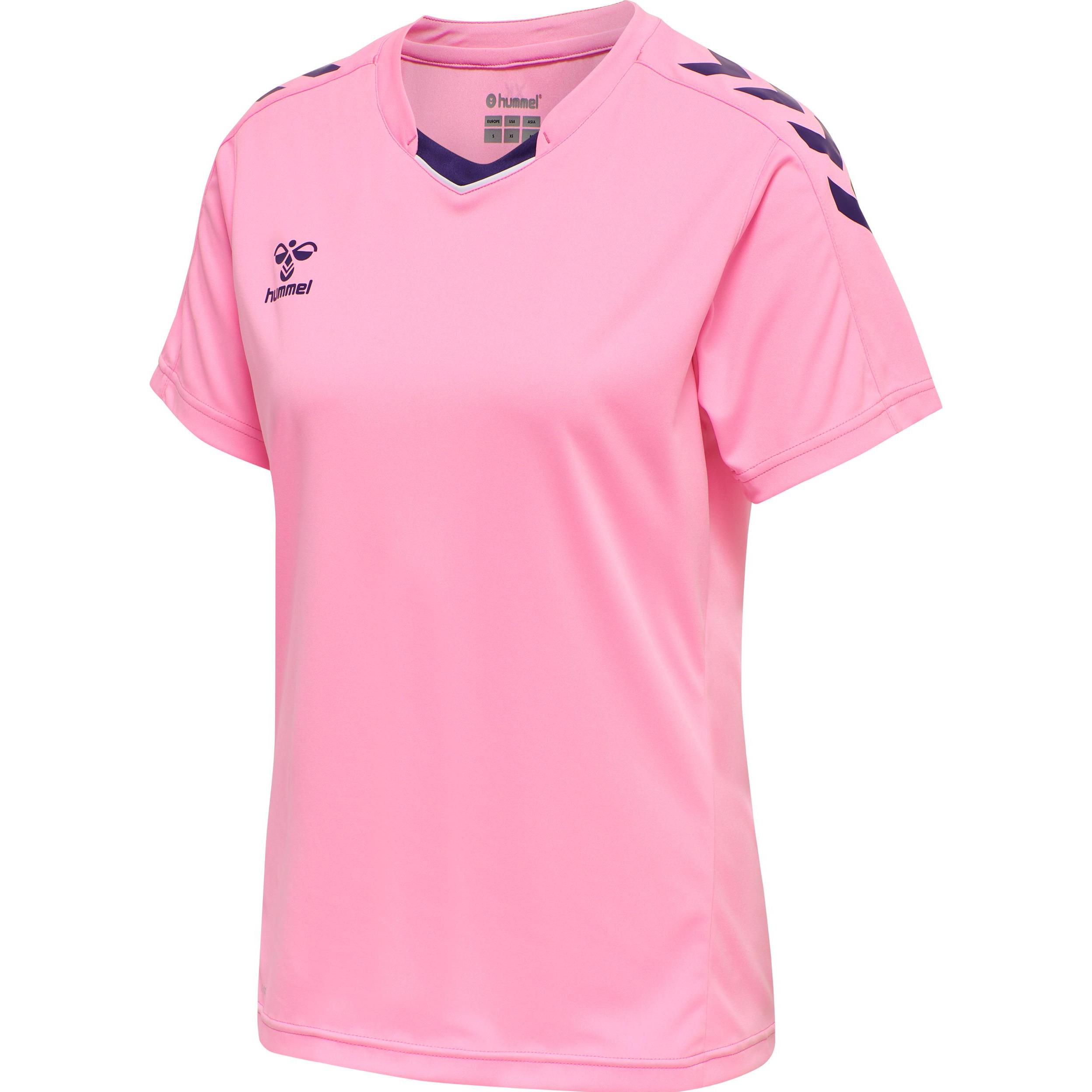 hummel, Damen, Sportshirt, Core Xk Poly Jersey S/S Woman (L), Rosa, L