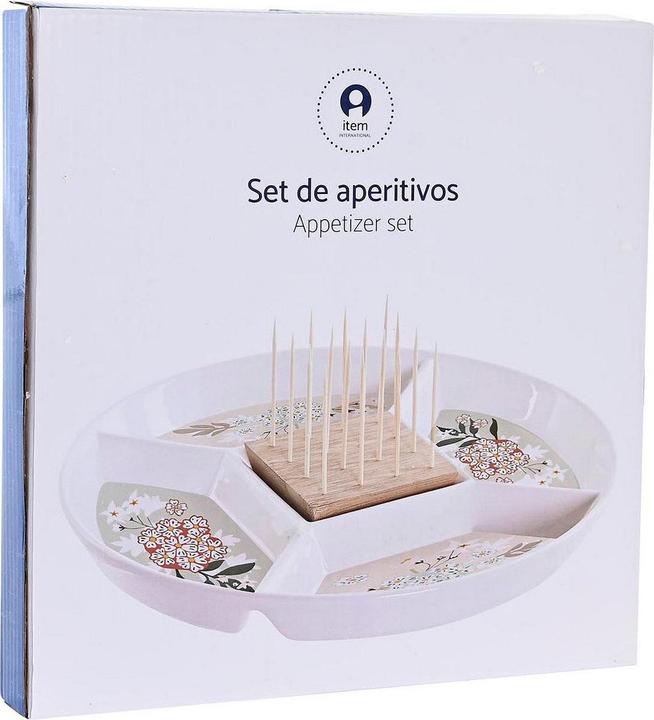 Produktbild JTI Snackteller mit 5 Fächern und Zahnstochern - rund