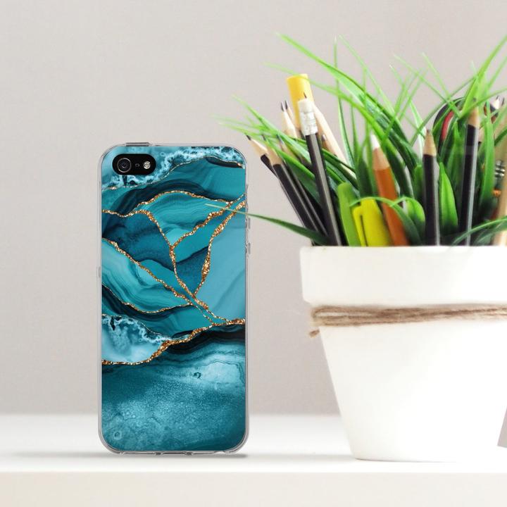 Produktbild DeinDesign Silikon Hülle für Apple iPhone 5 Handyhülle Case Smartphone Schutzhülle Glitzer Look Edelstein (Apple iPhone 5)