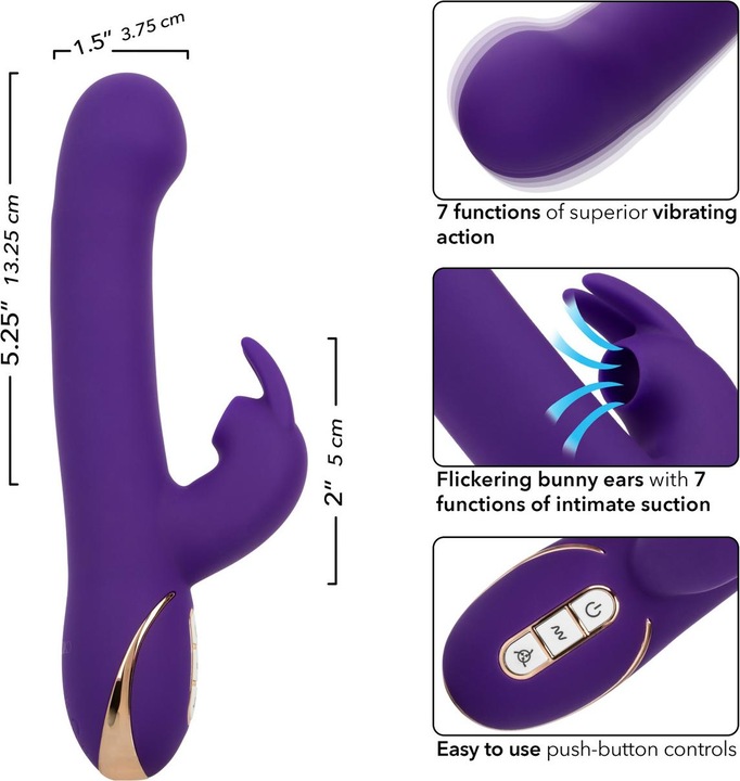 Produktbild CalExotics Jack Rabbit Vibrator & Stimulator 7 Vibrationen Und Saugmodus Blau