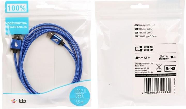 Produktbild Lenovo USB USB C cable 1.5 m. navy blue (AKXKUCSBA150N) (1.50 m)
