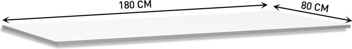Actual product image Contini Table top height-adjustable office desk (180 x 80 cm)