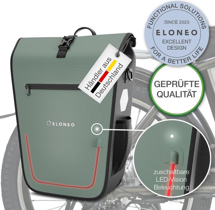 Image du produit Eloneo Sacoche de vélo pour ordinateur portable (25 l, Sacoches)