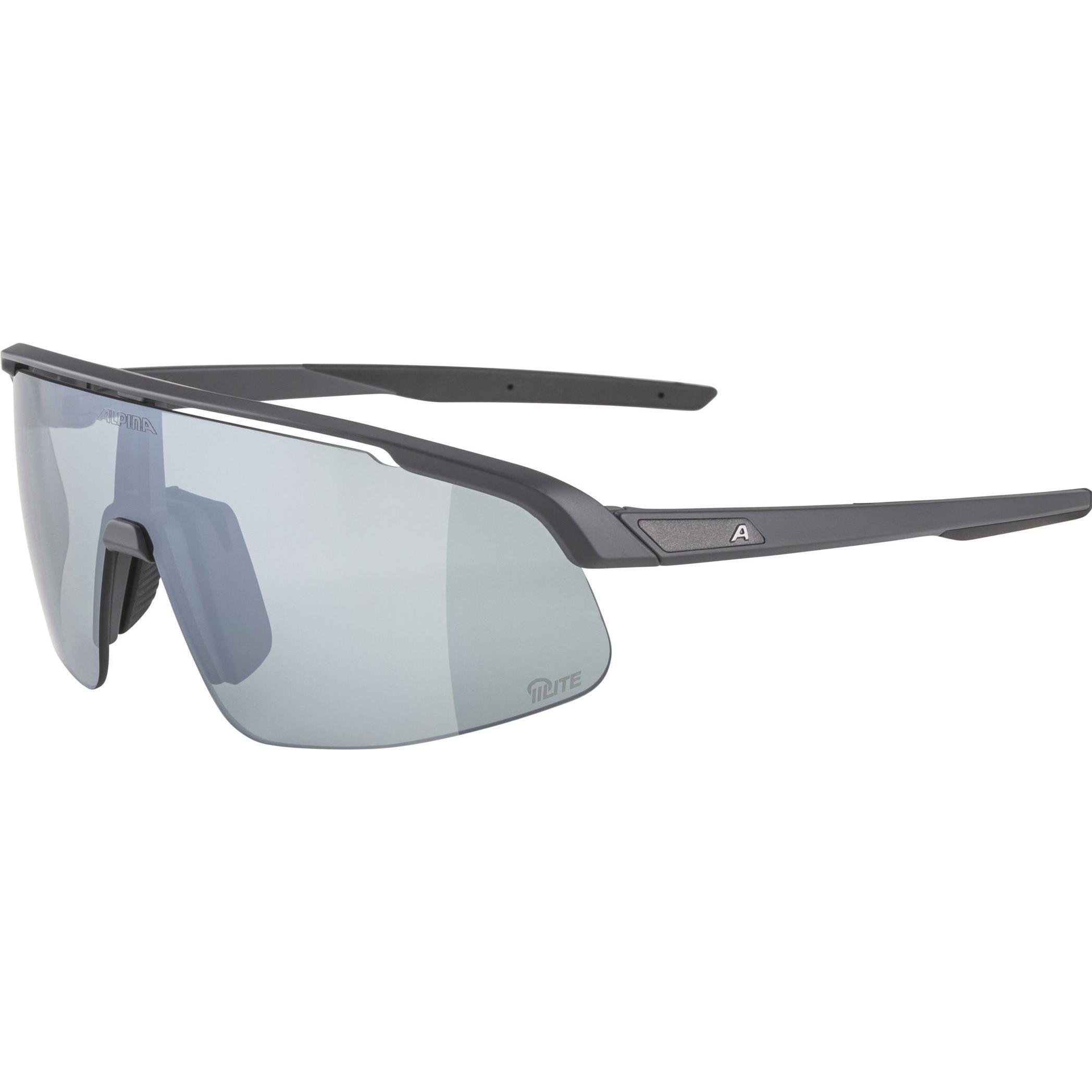 ALPINA SPORTS, Unisex, Sportbrille, Turbo Pro S Q-Lite (Midnight-grey matt, Silver), Grau