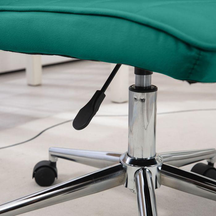 Immagine prodotto Swisshandel24 Sedia da ufficio senza braccioli in velluto fino a 120 kg verde